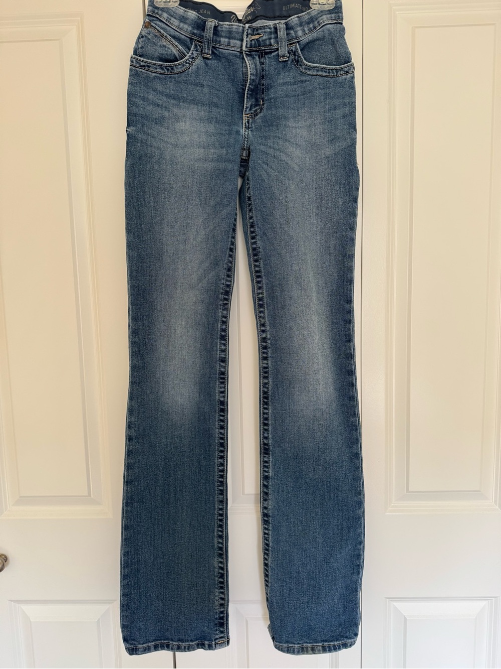 Wrangler Women's Mid Rise Blue Boot Cut Jeans